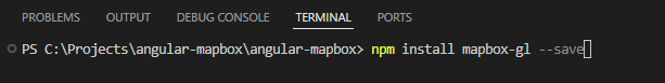 mpm install mapbox --save