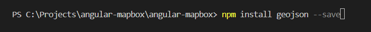 npm install geojson --save