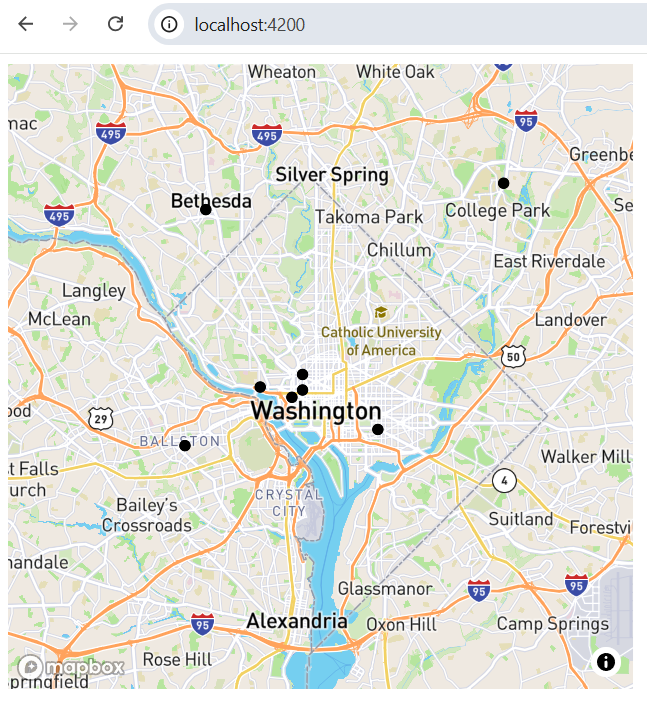 Finished map with store locations